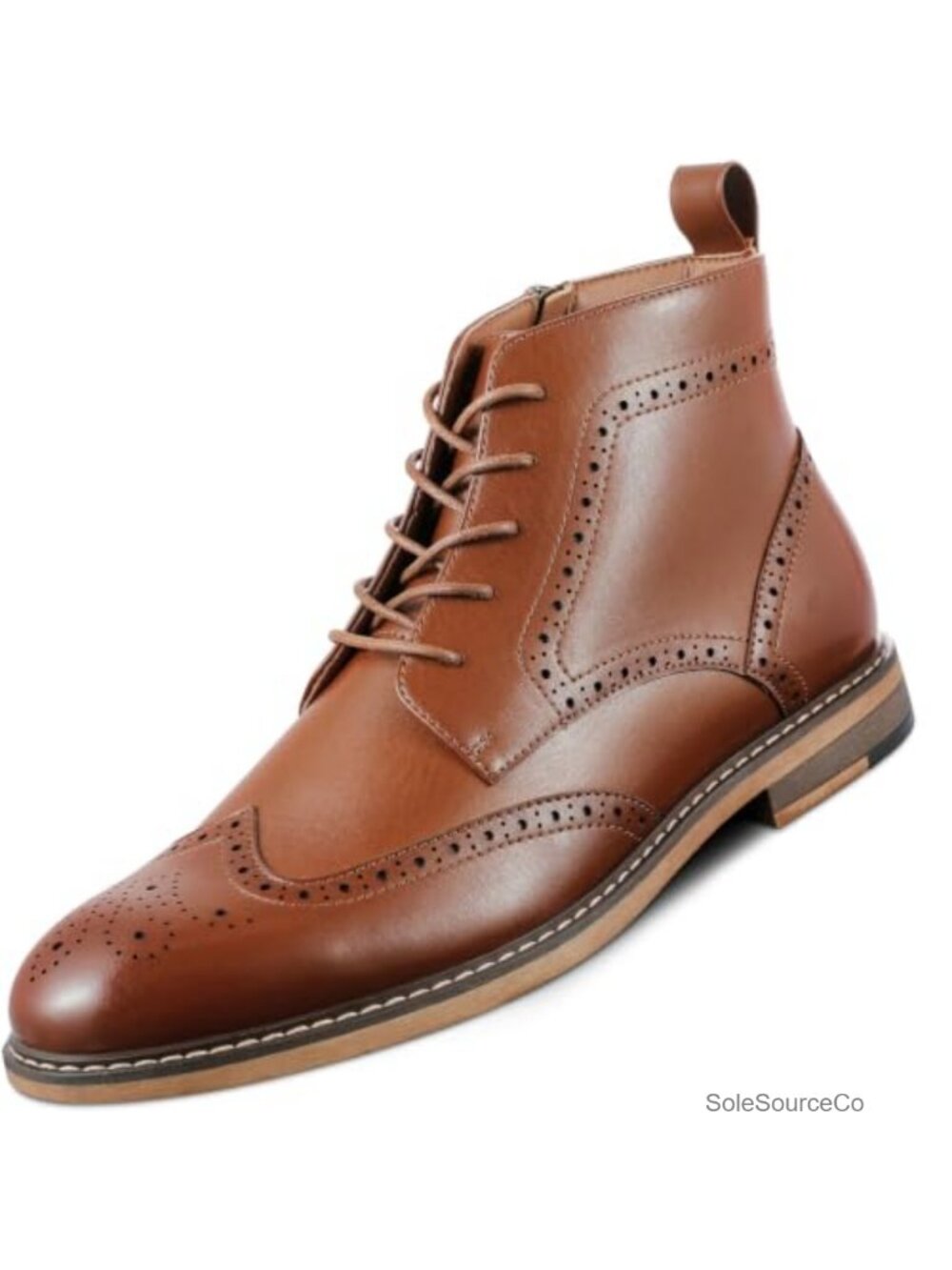 Mens Wingtip Brogue Oxford Ankle Boots Genuine Leather Business Dress Boots